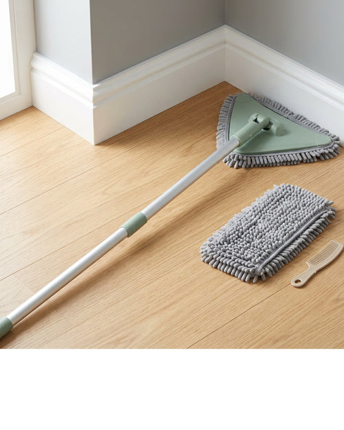 Pubxz Triangular Chenille Dust Mop with Telescoping Handle Sage - Lifestyle view